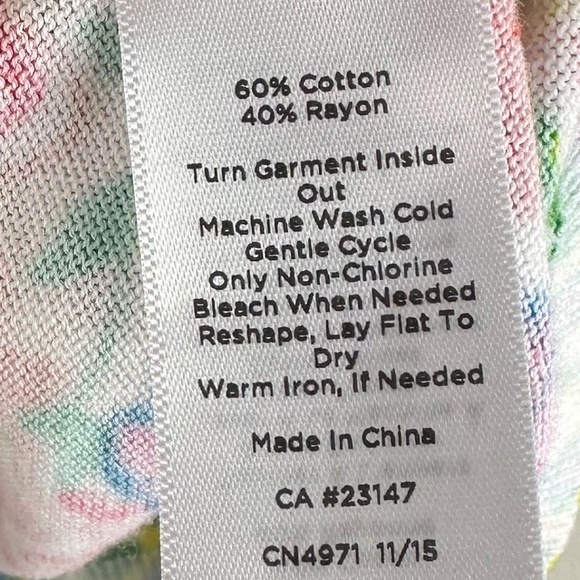 Talbots Sz XL 14 16 Thin Cardigan Sweater Floral Vibrant Colorful Stretch - Picture 5 of 5